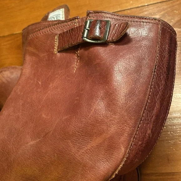 Women's Brown Leather Boots - Picture 7 of 11